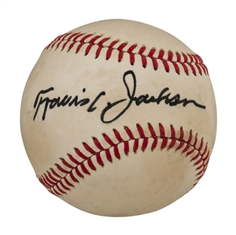 Travis Jackson Single Signed  Official N.L. Baseball (JSA)